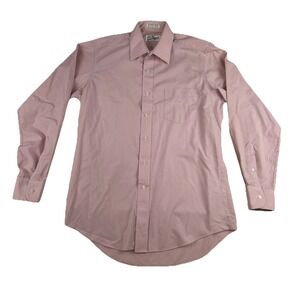 VTG Sears Roebuck and Co Mens Dress Shirt 15.5-34/35 Pink Korea Medium Office